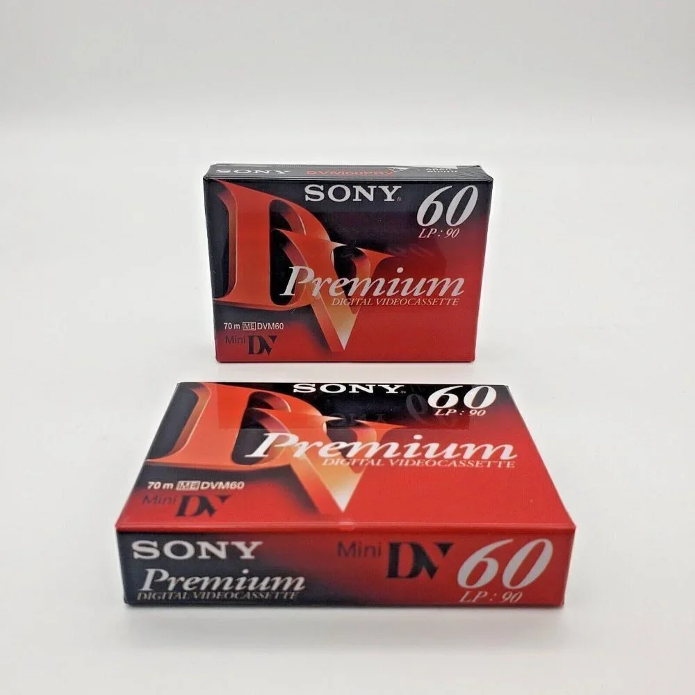 Lot of 2 SONY Premium DVC Digital Video Cassette 60 Minutes Tapes NEW SEALED